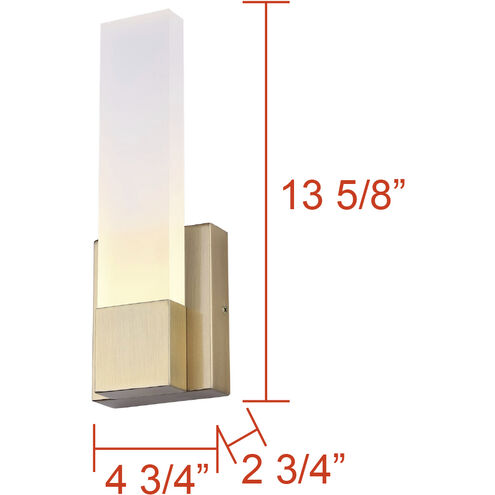 Farrow LED 4.75 inch Gold Vanity Light Wall Light