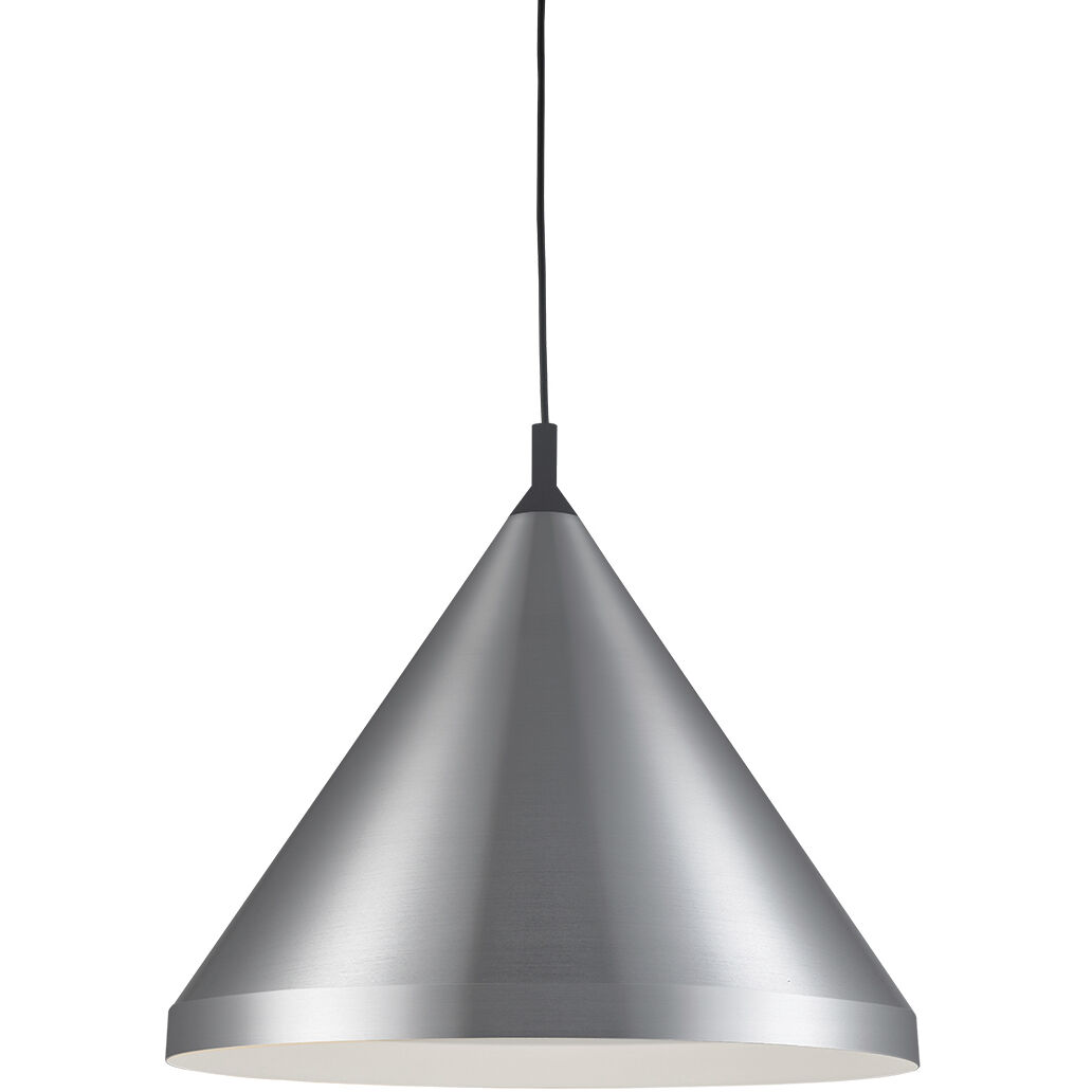 Dorothy Pendant Ceiling Light in Brushed Nickel with Black Detail
