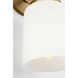 Richard June Liora 1 Light 5.21 inch Estate Brass Wall Sconce Wall Light in LED