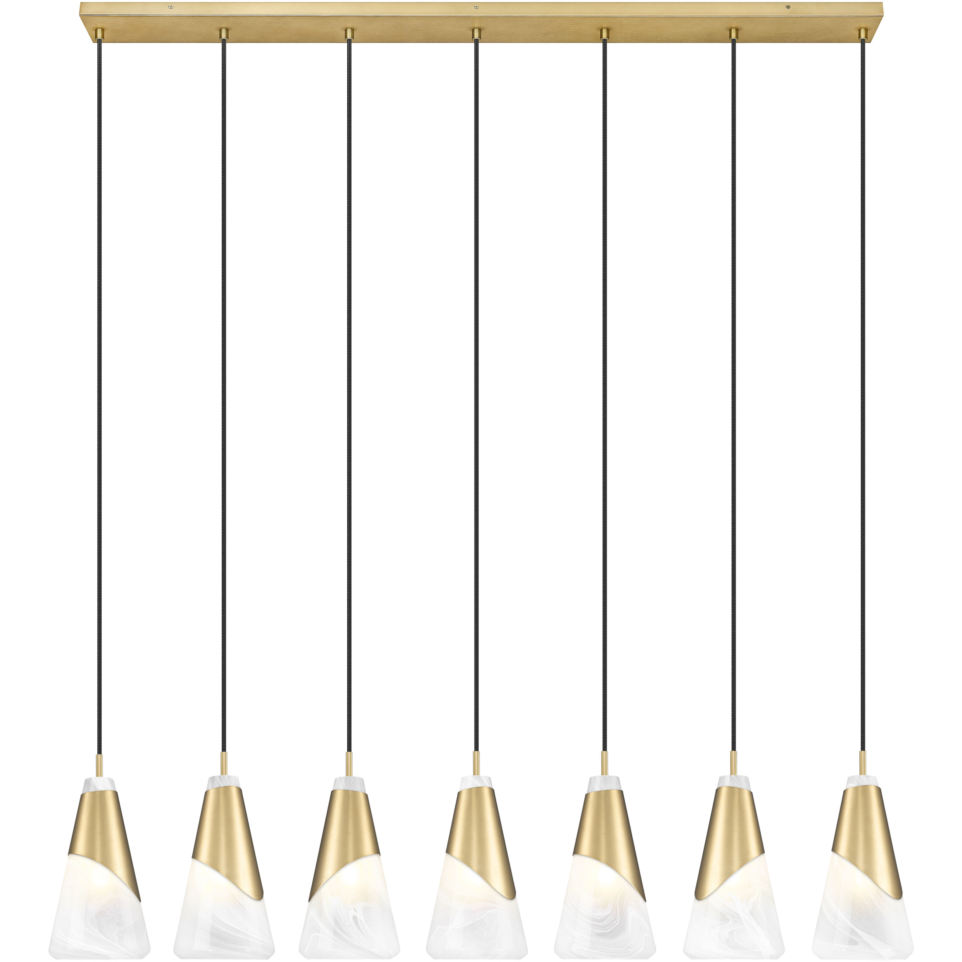 Aimie Linear Chandelier Ceiling Light in Modern Gold