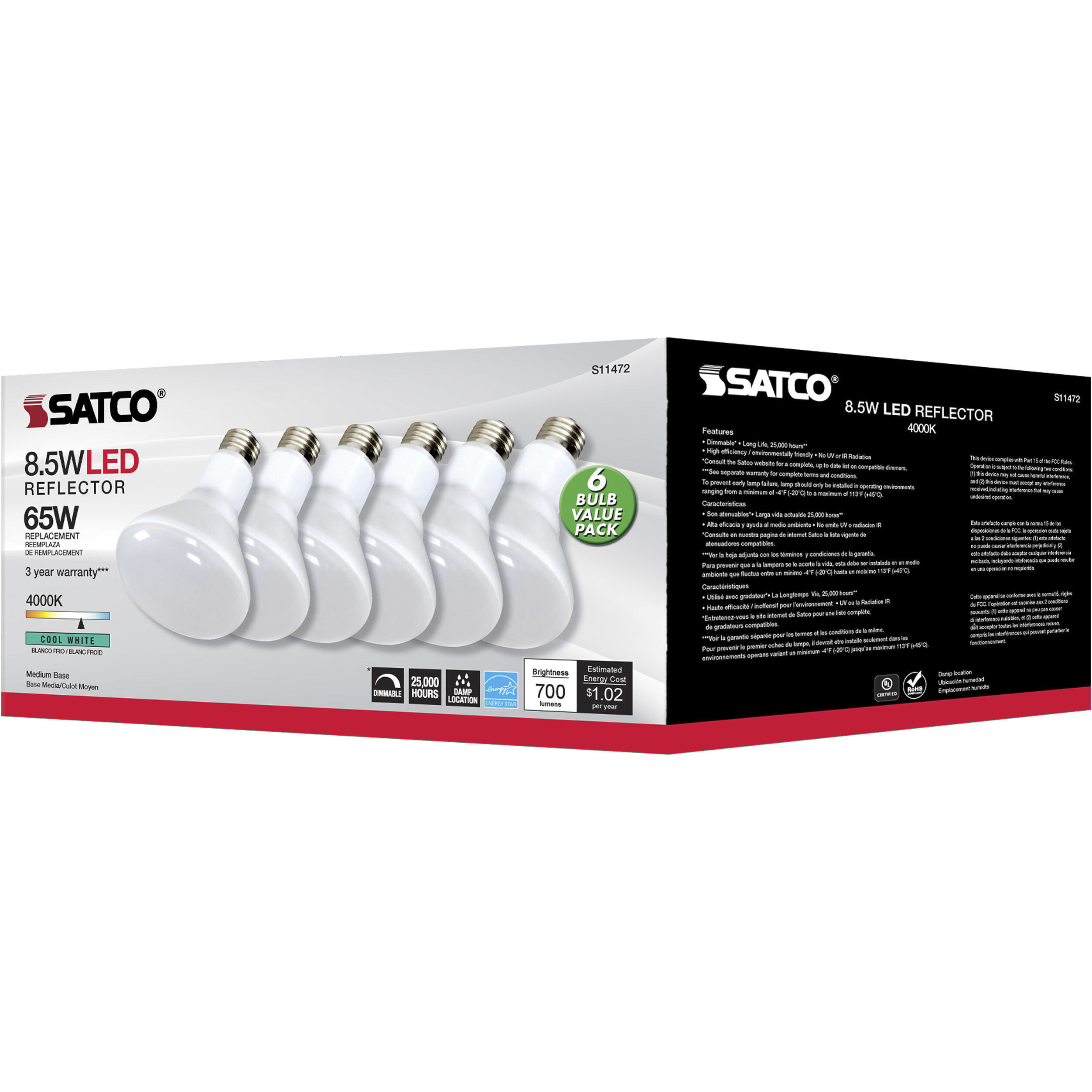 Lumos LED Medium 8.50 watt 4000K LED Bulb