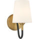 Brienne 1 Light 5.5 inch Legacy Brass and Dark Matte Black Bath Sconce Wall Light