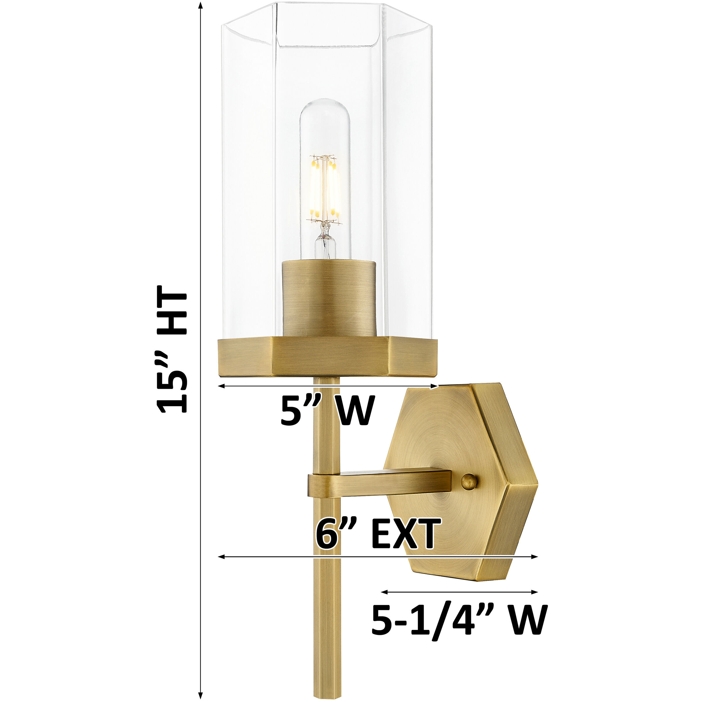 Downtown Urban Blakeley Wallchiere Wall Light in Satin Nickel, Clear