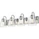Emma 4 Light 32.75 inch Chrome Bath Vanity Wall Light in Clear Glass