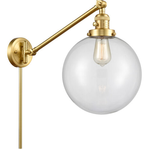 X-Large Beacon 18 inch 60.00 watt Satin Gold Swing Arm Wall Light, Franklin Restoration