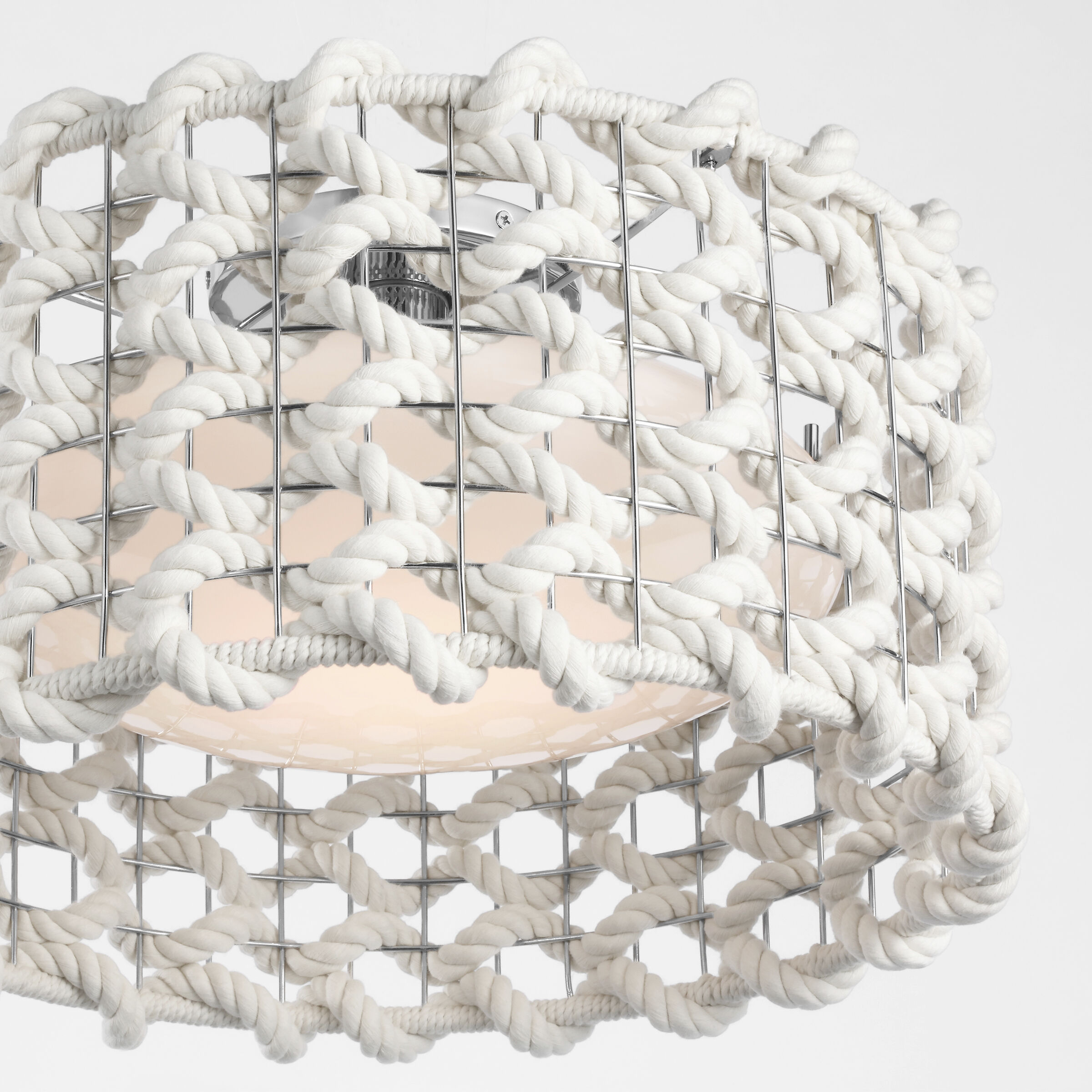 Fisher Weisman Catania LED 17.5 inch Polished Nickel Flush Mount Ceiling Light