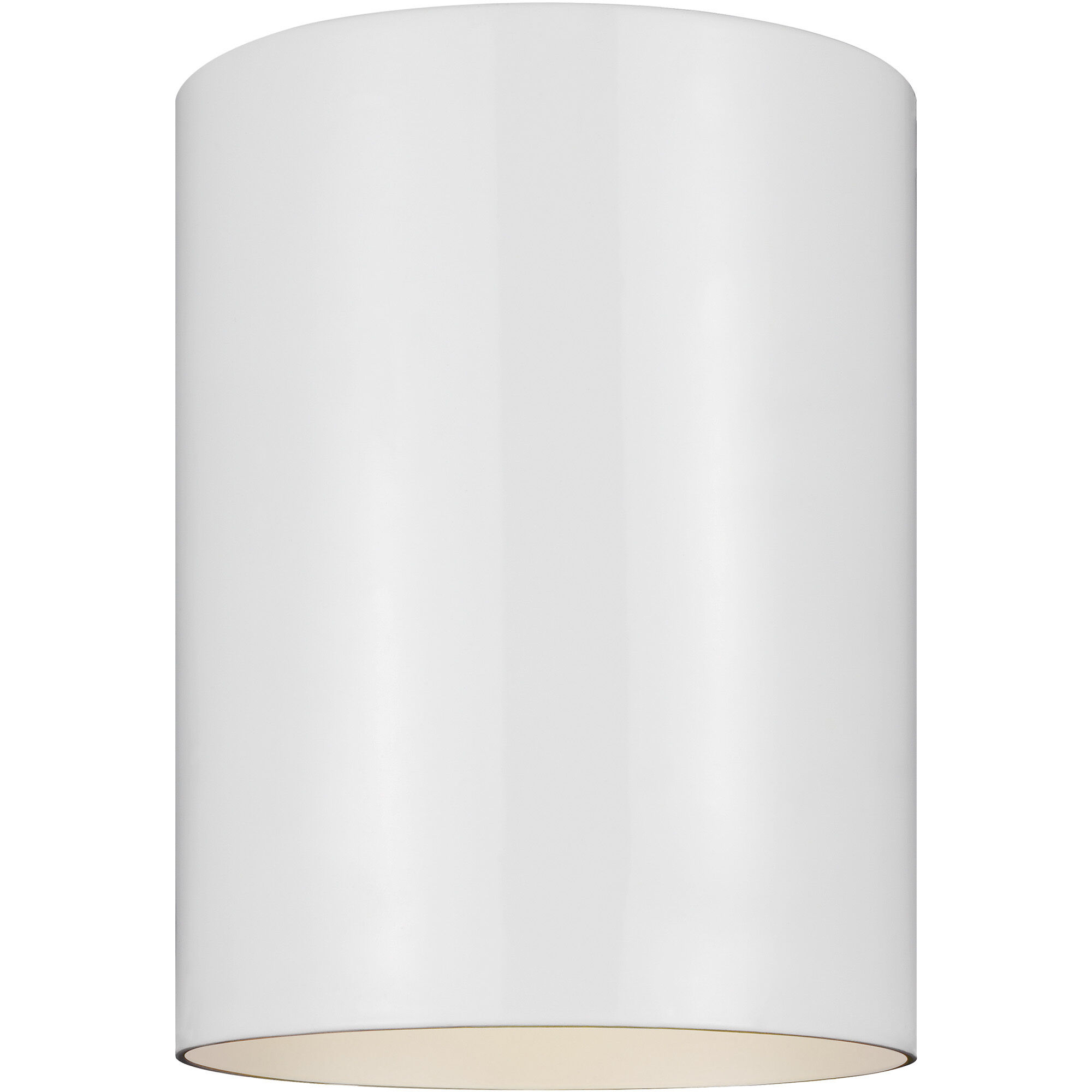 Outdoor Cylinders 1 Light 5.13 inch White Outdoor Flush Mount