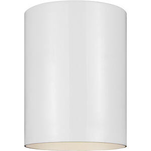 Outdoor Cylinders 1 Light 5.13 inch White Outdoor Flush Mount