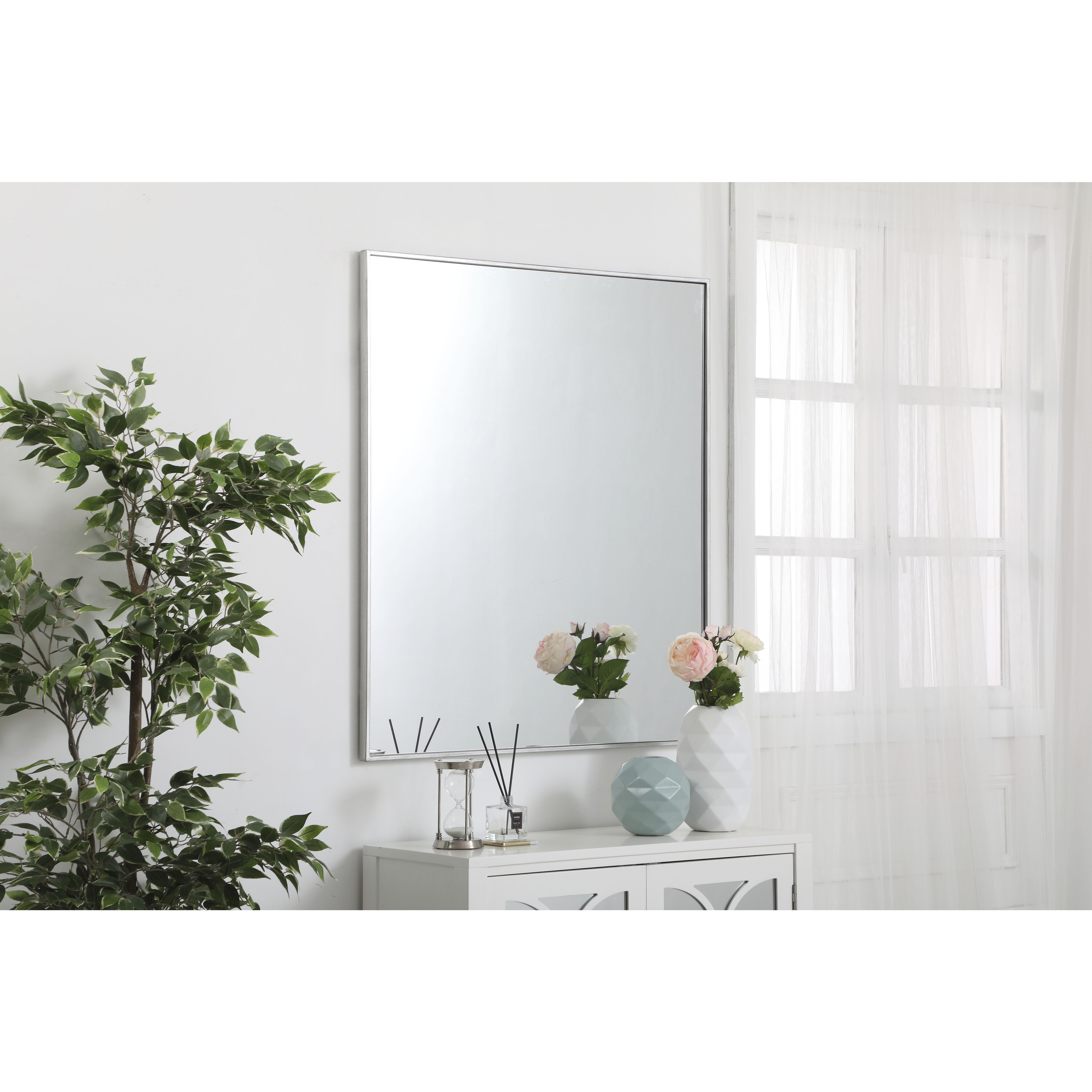 Monet 40 X 36 inch Silver Wall Mirror