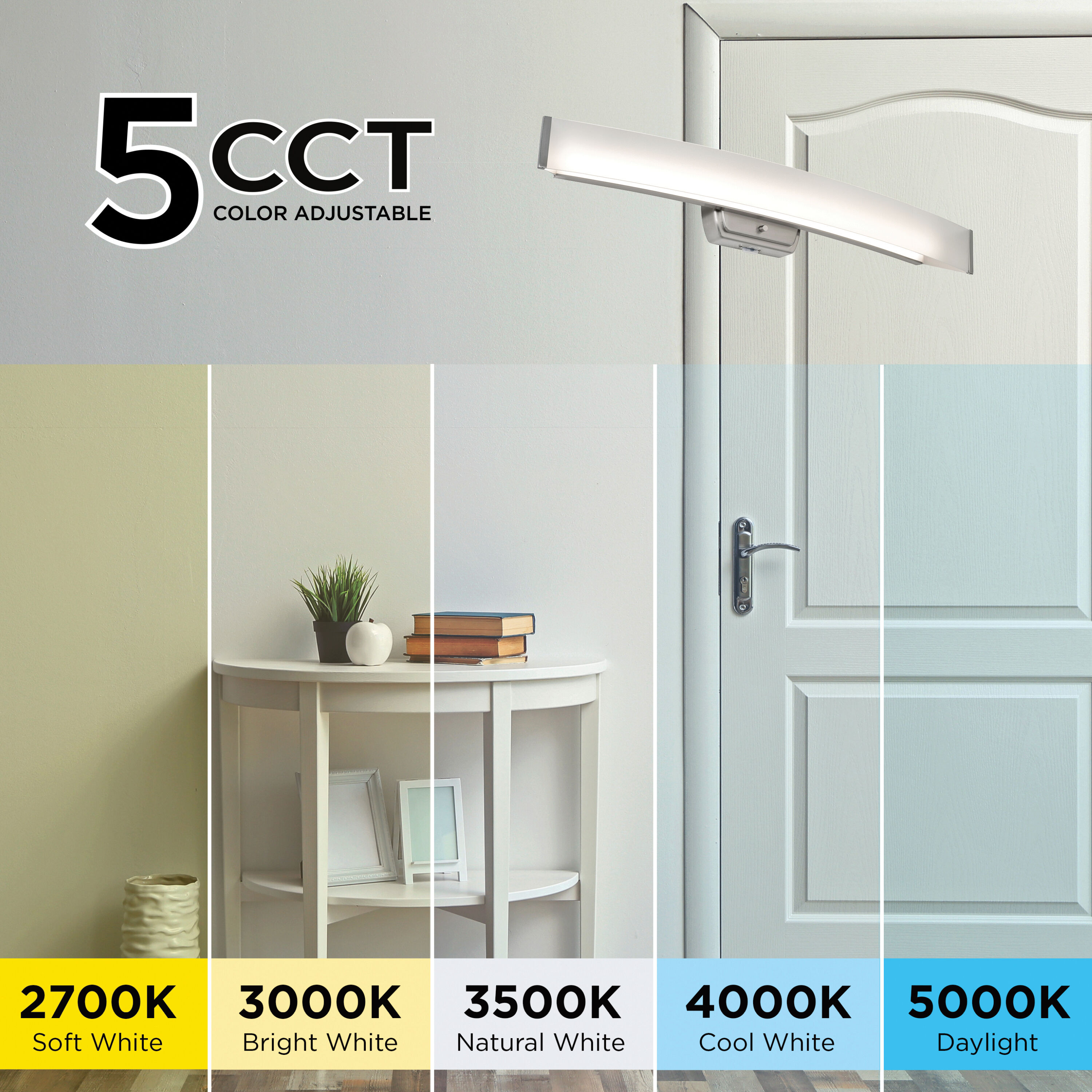 Layla LED 32.66 inch Brushed Nickel Vanity Light Wall Light in 32 in