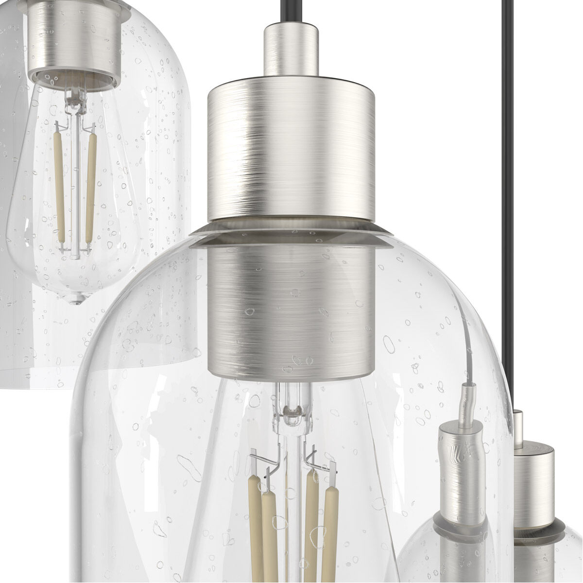 Lochemeade 3 Light 15 inch Brushed Nickel Cluster Pendant Ceiling Light