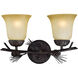 Sierra LED 15 inch Black Walnut Bathroom Light Wall Light