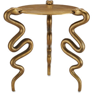 Serpent 18 inch Antique Brass Accent Table