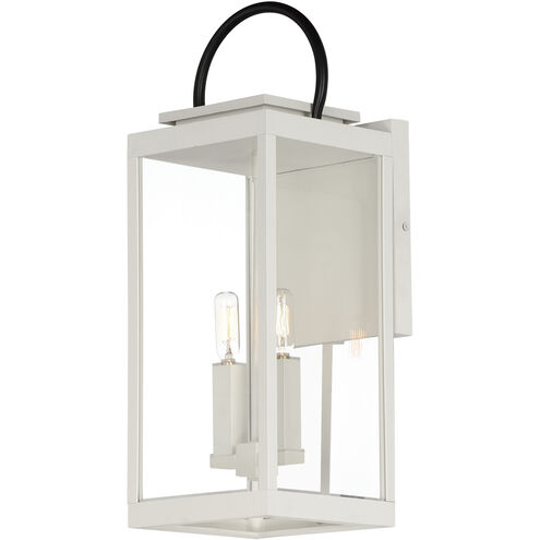 Nassau Vivex 2 Light 21 inch White / Black Outdoor Wall Mount