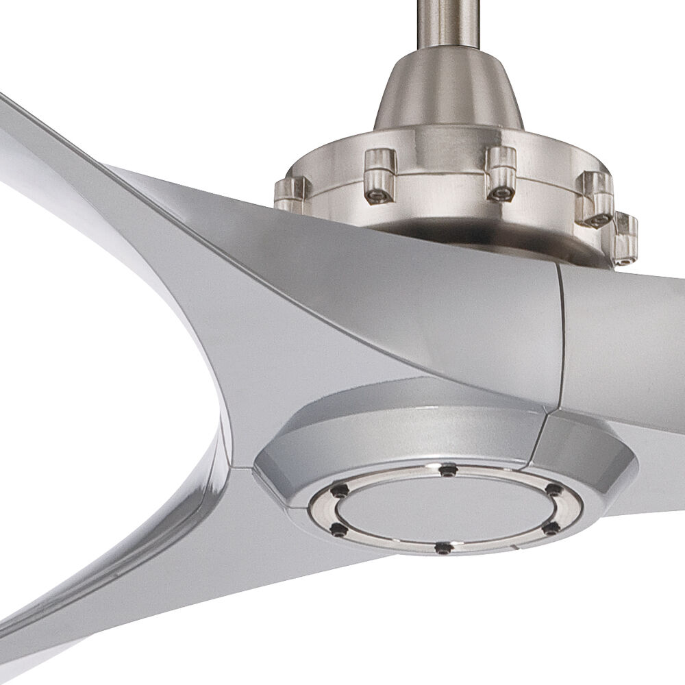 Aviation 60 inch Brushed Nickel/Silver with Silver Blades Ceiling Fan