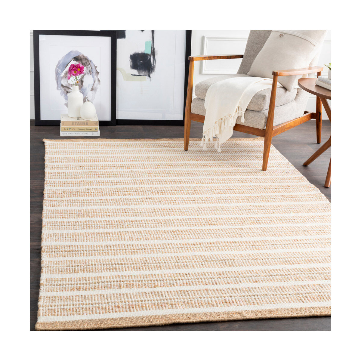 Thebes 36 X 24 inch Wheat/Camel/Cream Rugs in 2 x 3