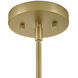 Milo LED 16 inch Lacquered Brass with Matte Navy accents Pendant Ceiling Light