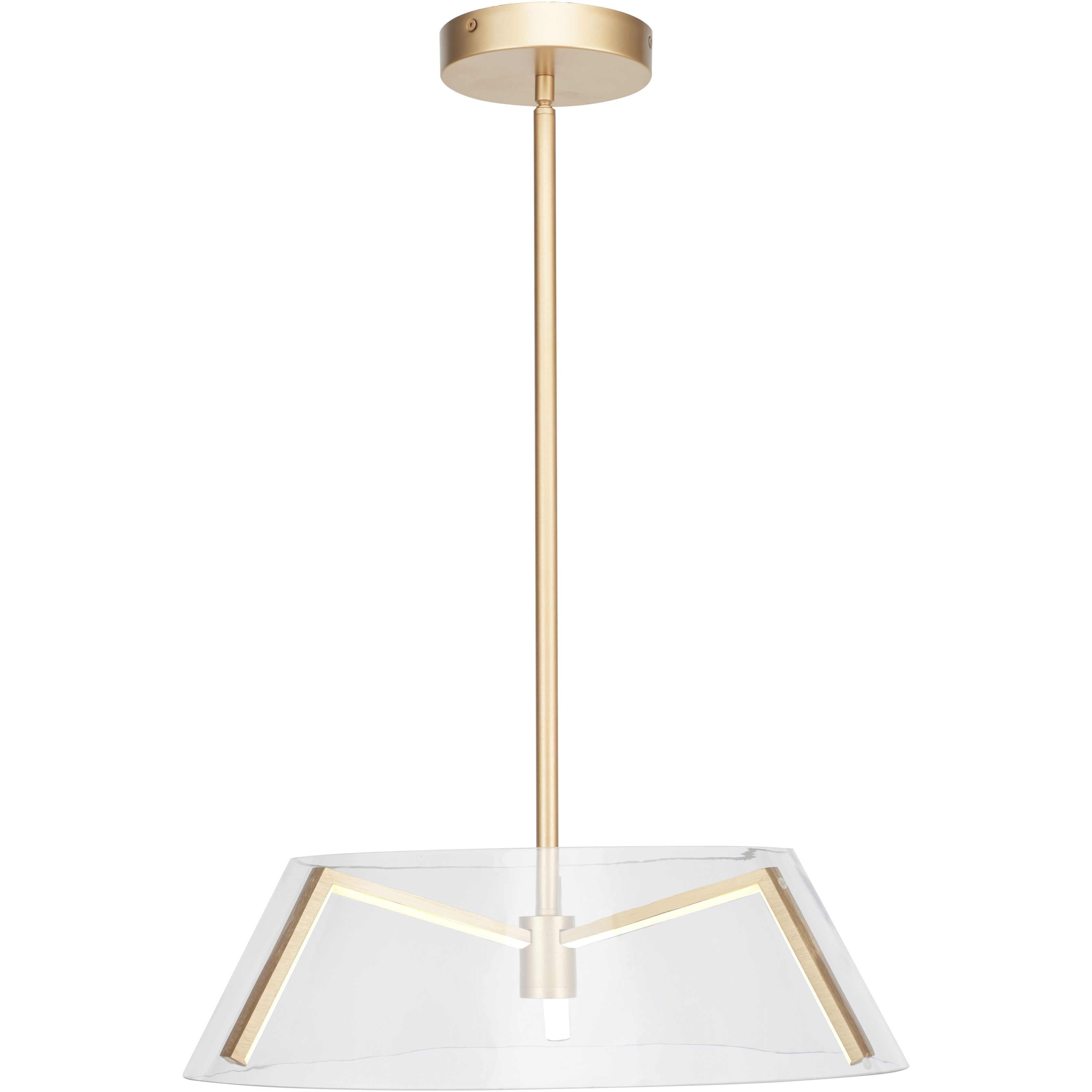 Talon LED 19.6 inch Brushed Brass Pendant Ceiling Light