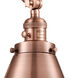 Appalachian 30 inch 3.5 watt Antique Copper Swing Arm Wall Light, Franklin Restoration