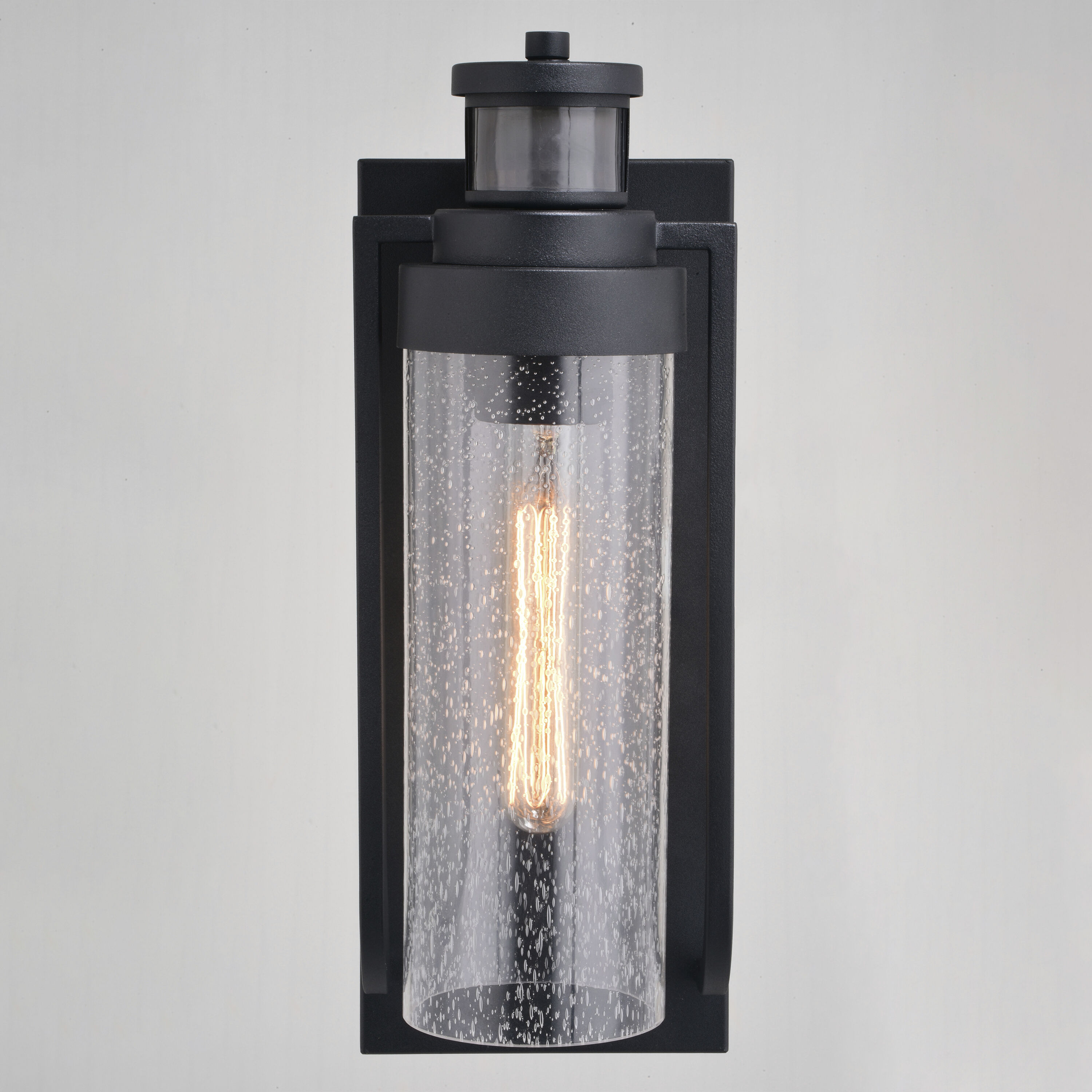 Lawton Textured Black Outdoor Motion Sensor