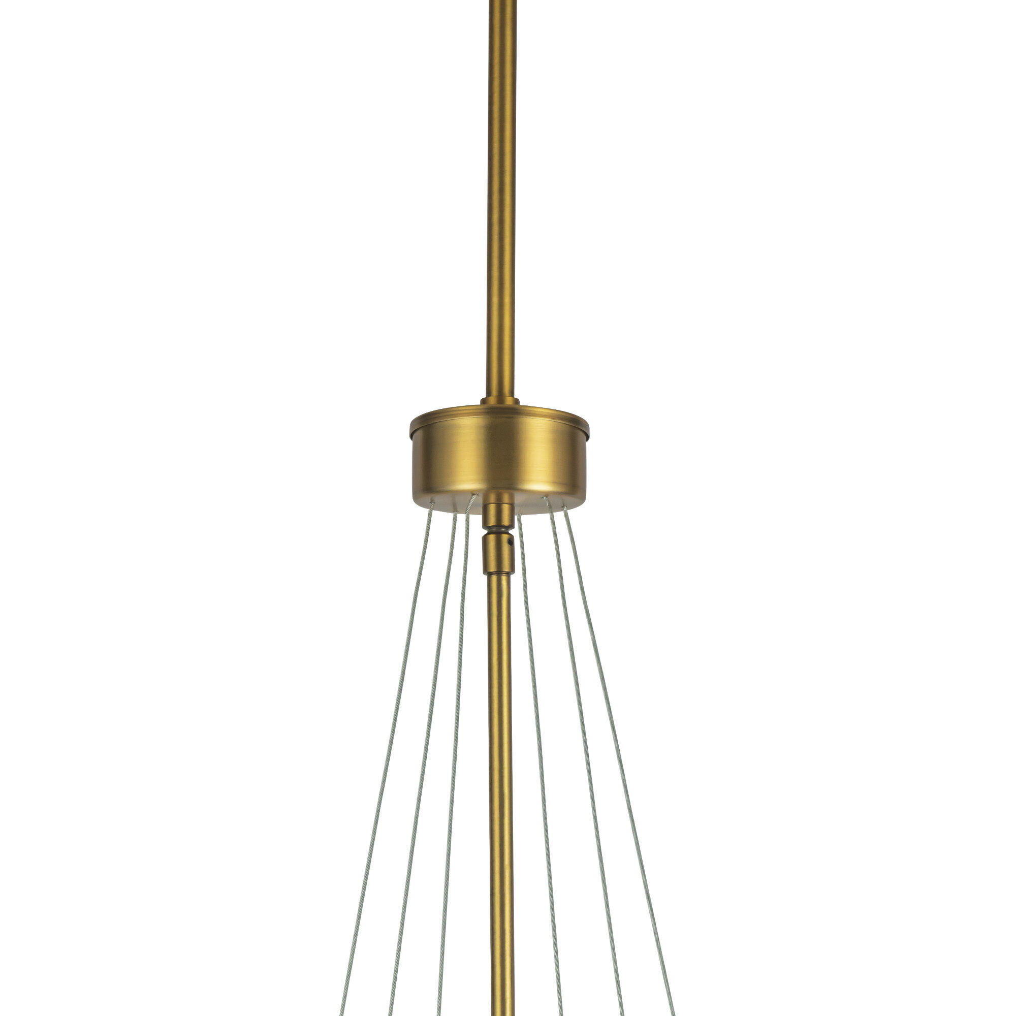 Alora Mood Manila Pendant Ceiling Light in Aged Gold and White Linen
