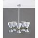 Oscar 5 Light 34 inch White with Antique Brass 5-Head Pendant Ceiling Light