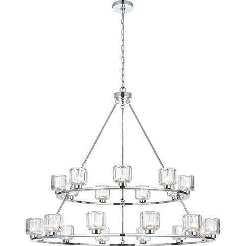 Cadence 21 Light 48 inch Chrome Chandelier Ceiling Light