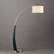 Plimpton 72 inch 100 watt Espresso and Brushed Nickel Arc Floor Lamp Portable Light