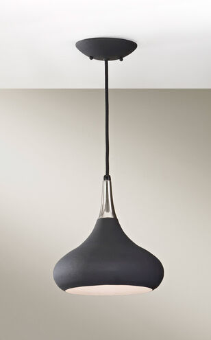 Belle 1 Light 10 inch Black Pendant Ceiling Light, Medium