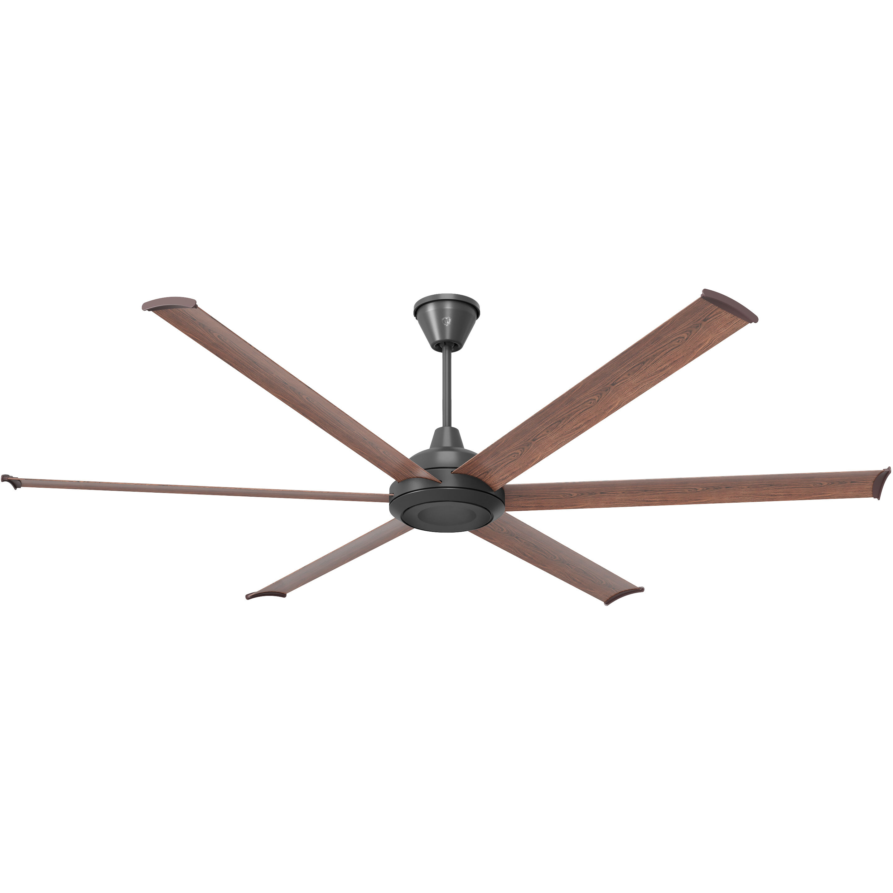Bison 84 inch Black with Walnut Blades Outdoor Ceiling Fan