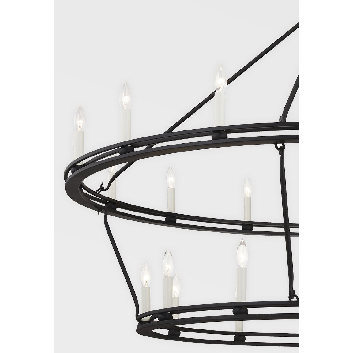 Sutton 28 Light 52.25 inch Textured Black Chandelier Ceiling Light