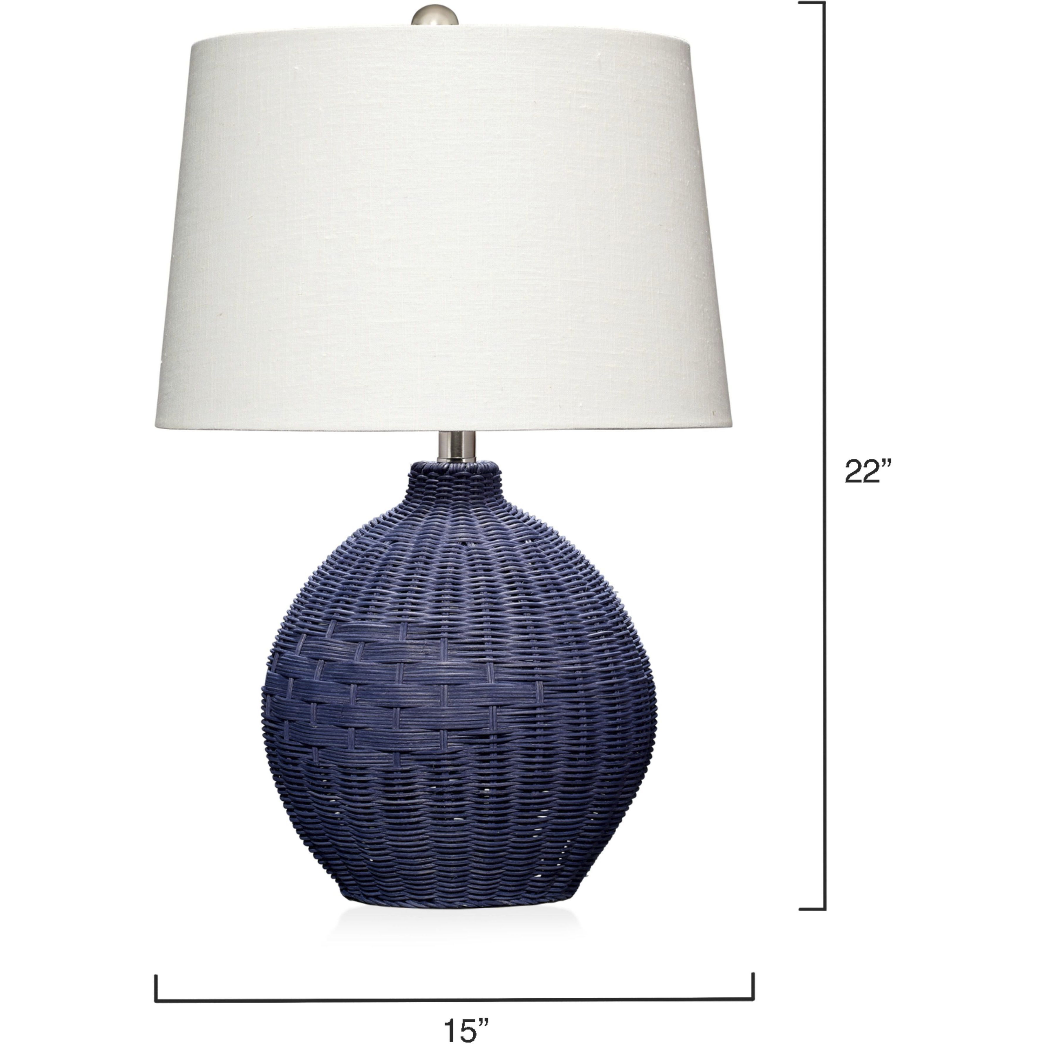 Cape 22 inch 150.00 watt Indigo Blue Table Lamp Portable Light