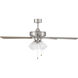 Stellant 52 inch Brushed Nickel with Reversible Silver/Pearl Gray Blades Indoor/Covered Outdoor Ceiling Fan