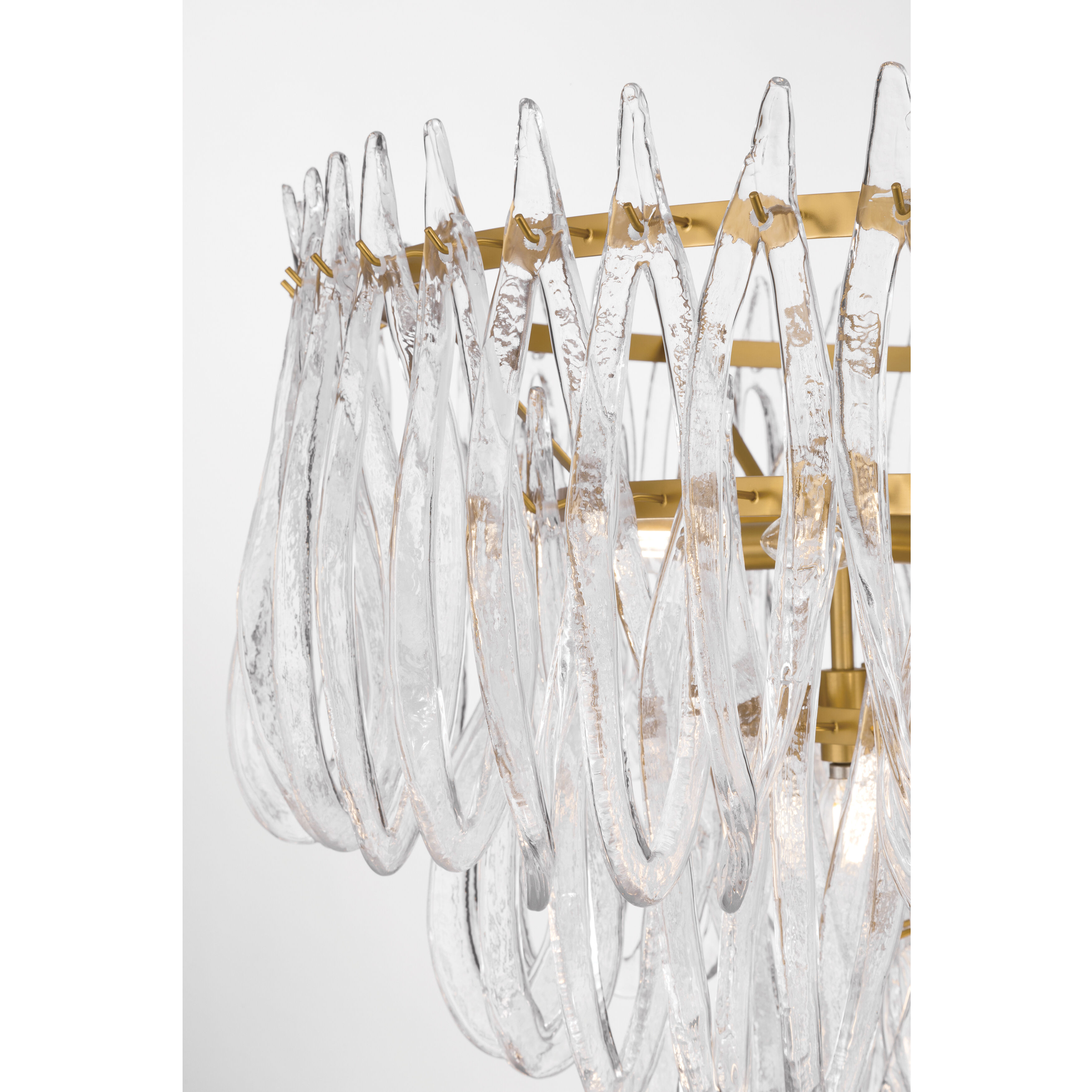Glassara 15 Light 39.75 inch Legacy Brass Pendant Ceiling Light