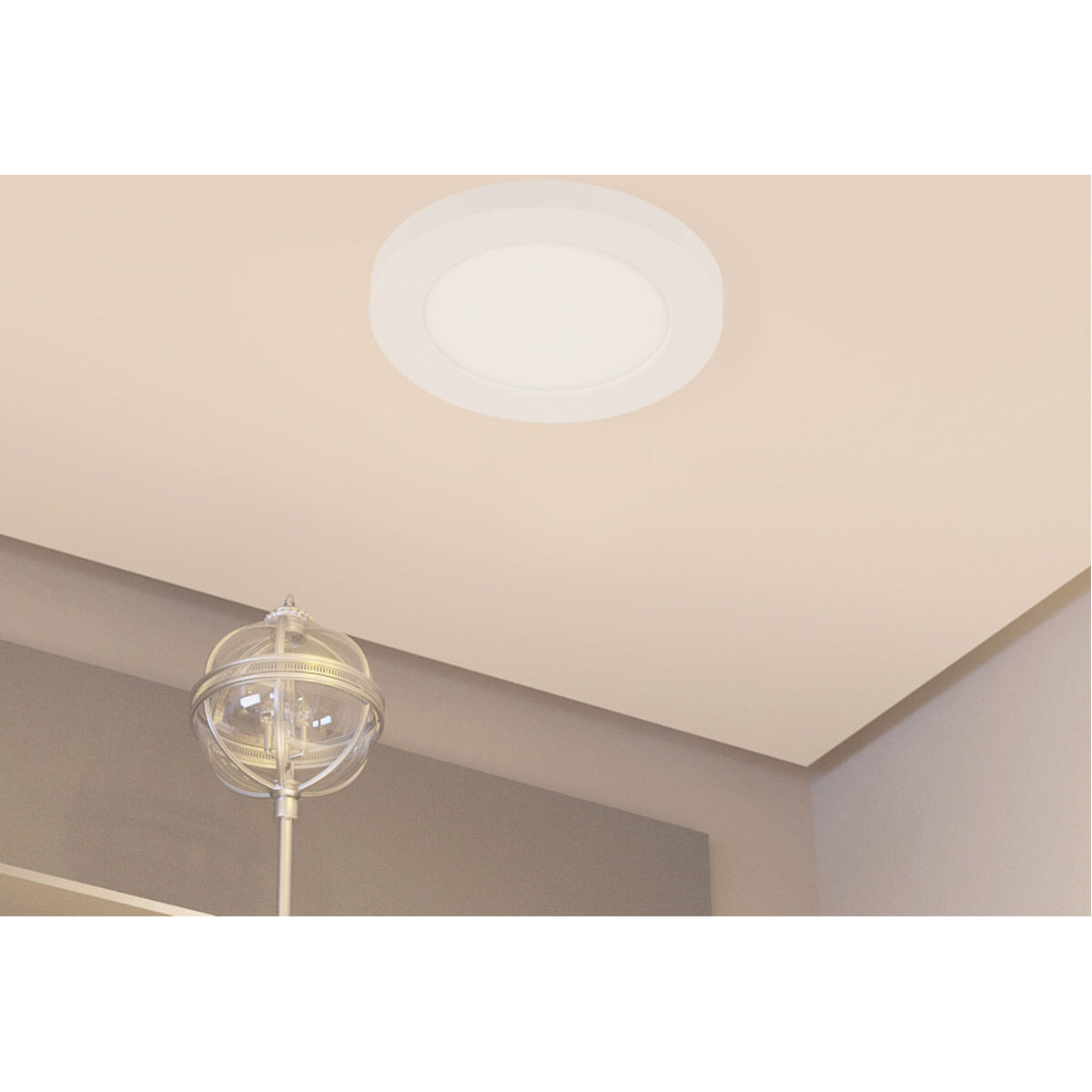 Trago 5 LED 5.31 inch White Flush Mount Ceiling Light, Wall Mountable