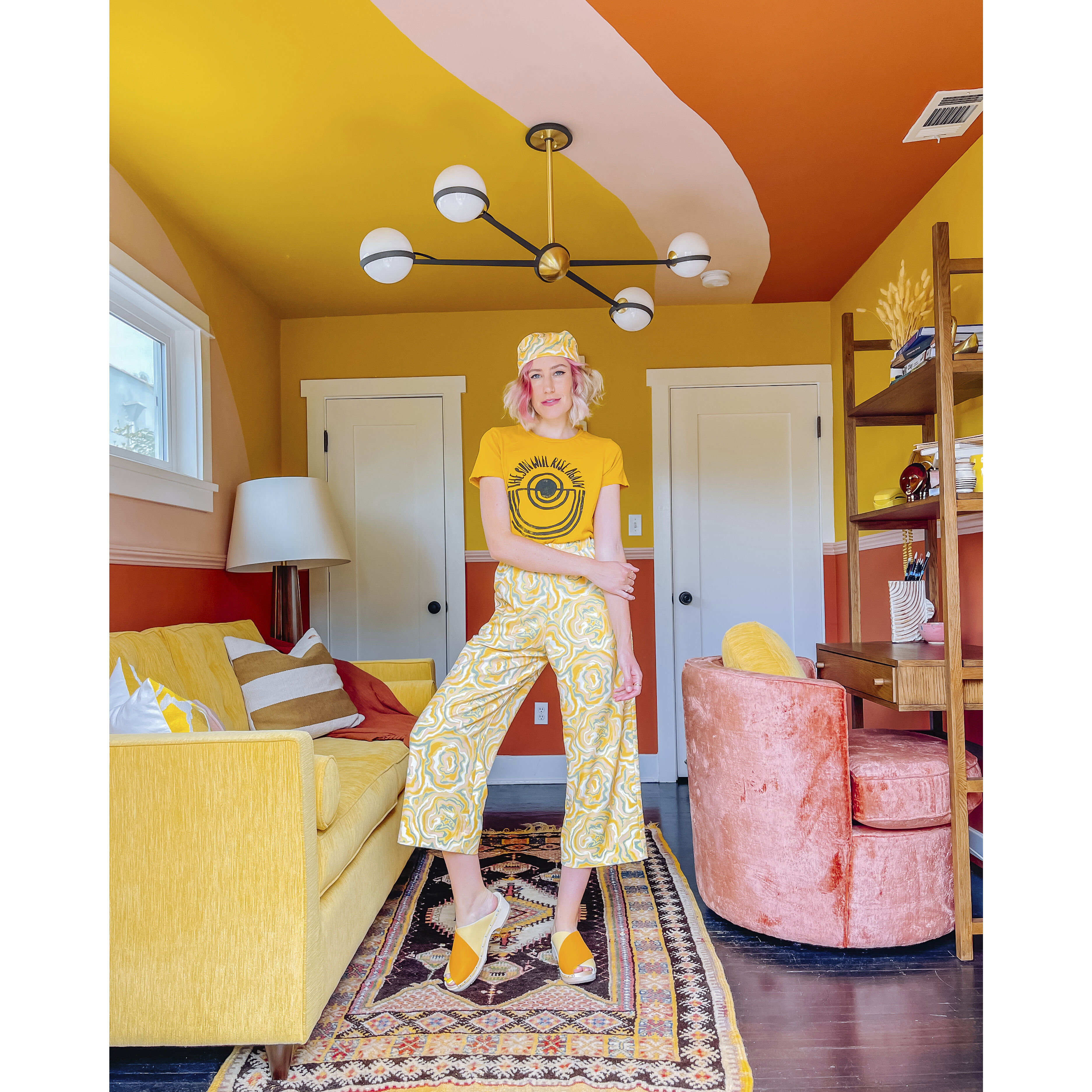 Ace 4 Light 49.5 inch Textured Bronze Brushed Brass Linear Ceiling Light