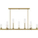 Carina 13 Light 47.5 inch Warm Brass Linear Chandelier Ceiling Light
