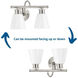 Ashford 2 Light 15 inch Brushed Nickel Bath Vanity Wall Light