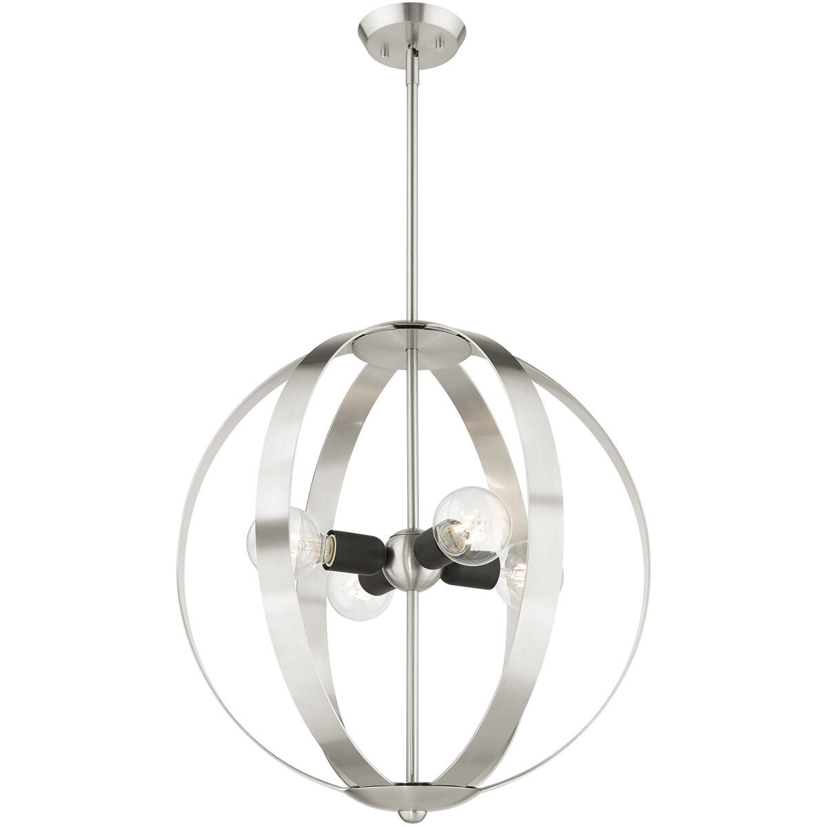 Modesto 4 Light 20 inch Brushed Nickel Chandelier Ceiling Light