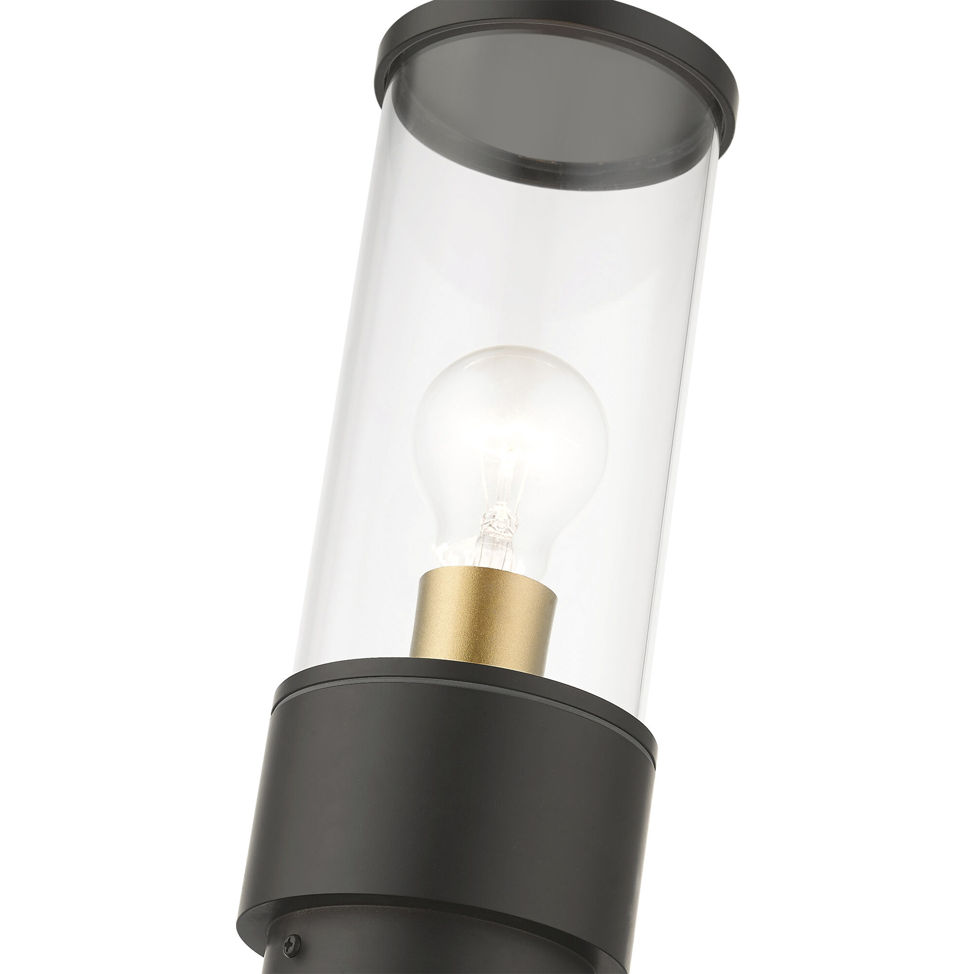 Atlantic 1 Light 11.5 inch Bronze with Antique Gold Finish Accents Outdoor Medium Post Top Lantern