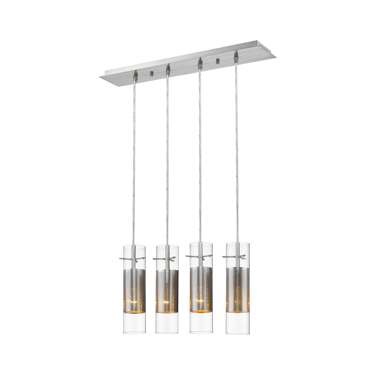 Scope 4 Light 23 inch Brushed Nickel Pendant Ceiling Light