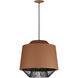 Phoenix LED 18.5 inch Brick/Black Single Pendant Ceiling Light in Brick and Black