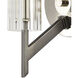 Aspire 1 Light 5 inch Black Nickel with Polished Nickel Sconce Wall Light