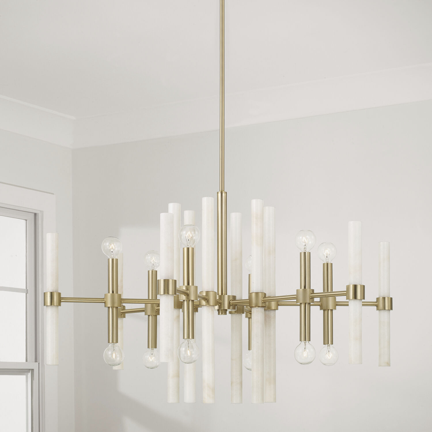Marlow 12 Light 34.75 inch Matte Brass Chandelier Ceiling Light