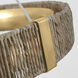 Chapman & Myers Kayden LED 40.75 inch Antique-Burnished Brass and Natural Abaca Ring Chandelier Ceiling Light