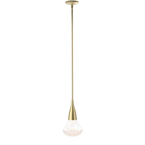 Fritz 1 Light 8.3 inch Modern Brass Mini Pendant Ceiling Light, Large