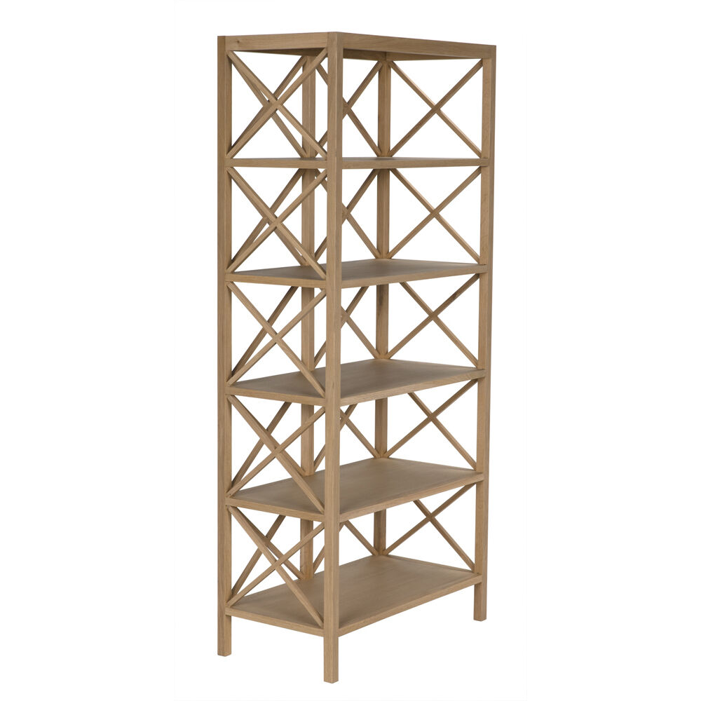 Nikolai White Oak Bookcase