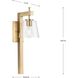 Saffert 1 Light 10 inch Vintage Brass Wall Bracket Wall Light, Design Series