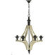 Harper 6 Light 22.4 inch White Wash and Black Pendant Ceiling Light