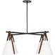 Reins 4 Light 40 inch Saddle Brown Chandelier Ceiling Light